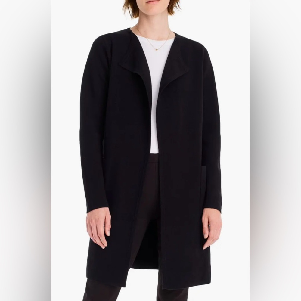 J. CREW - JULIETTE COLLARLESS SWEATER-BLAZER